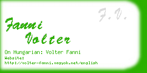 fanni volter business card